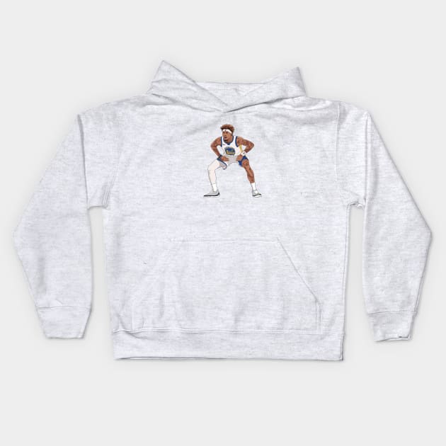 Kelly Oubre Jr - Golden State Warriors Kids Hoodie by xavierjfong